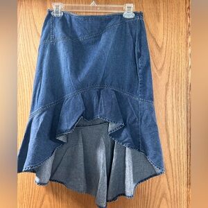 AX Armani Exchange denim high low skirt, size 4